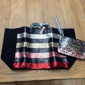 Victoria’s Secret tote bag with clutch